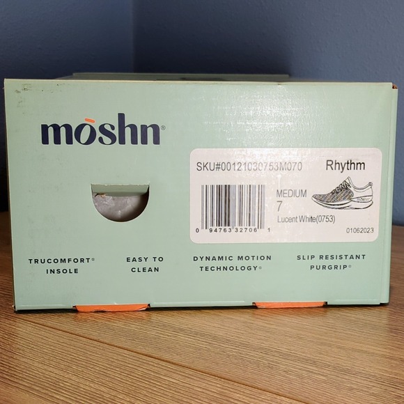 moshn Rhythm Orthotic Walking Athletic Shoe Lucent White Size 7 NEW IN BOX $170 - Picture 7 of 13